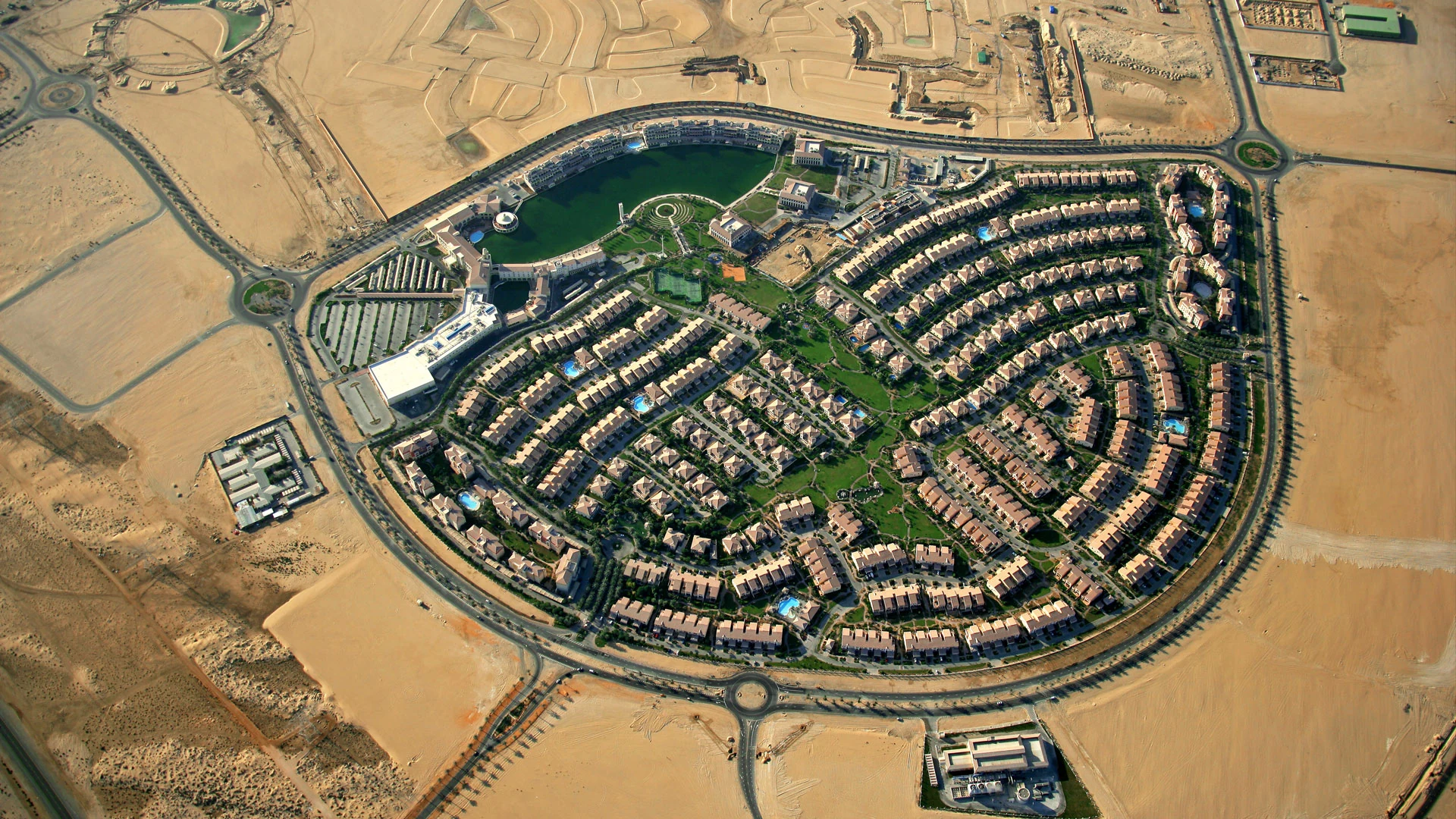 Green Community — aerial view, Dubai